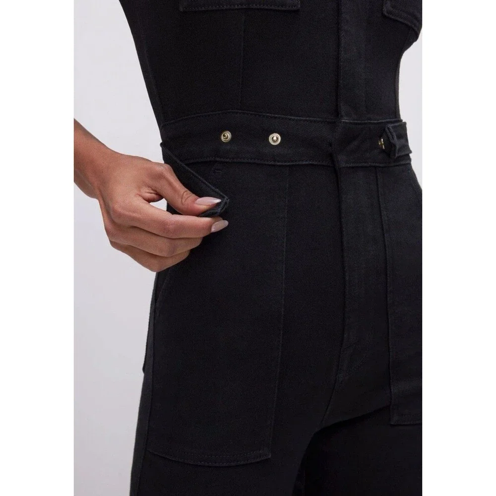 Good American‎ Black Fit for Success Bootcut Jumpsuit Medium NWT $199 MSRP